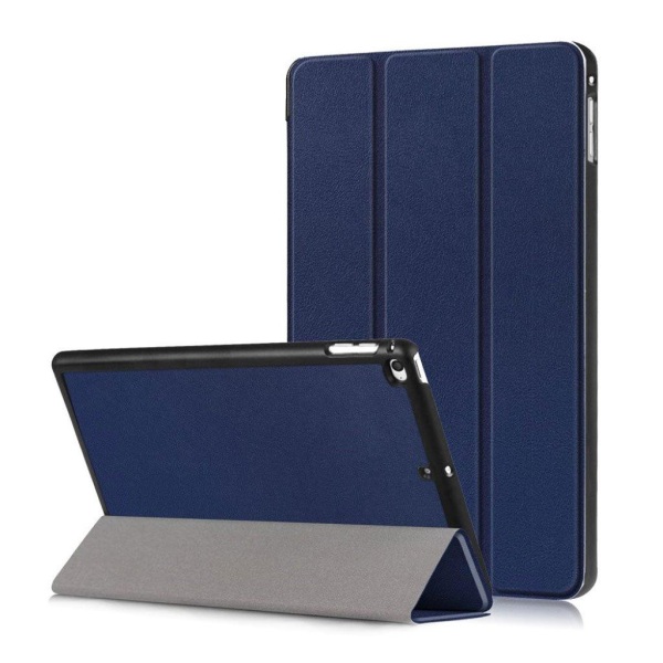 iPad Mini (2019) tre-fold læder etui - Mørkeblå Blue