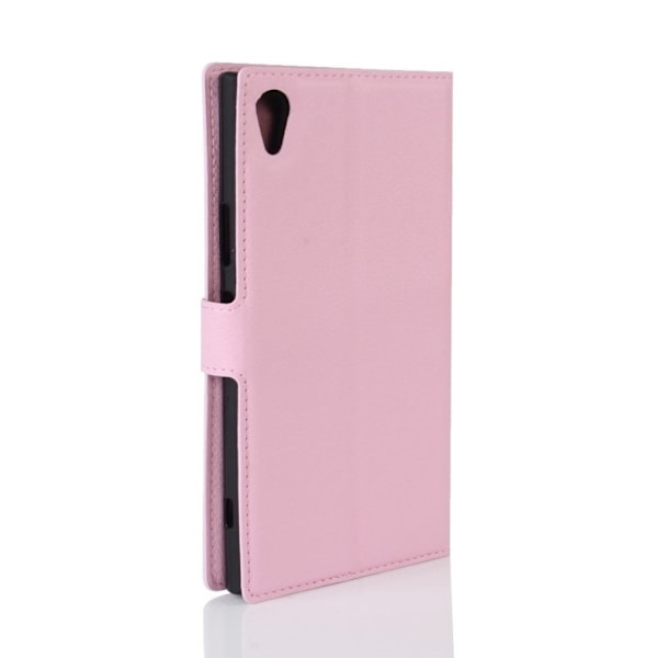 Sony Xperia XA1 Ultra stilfuldt og holdbart læder etui - Lyserød Pink