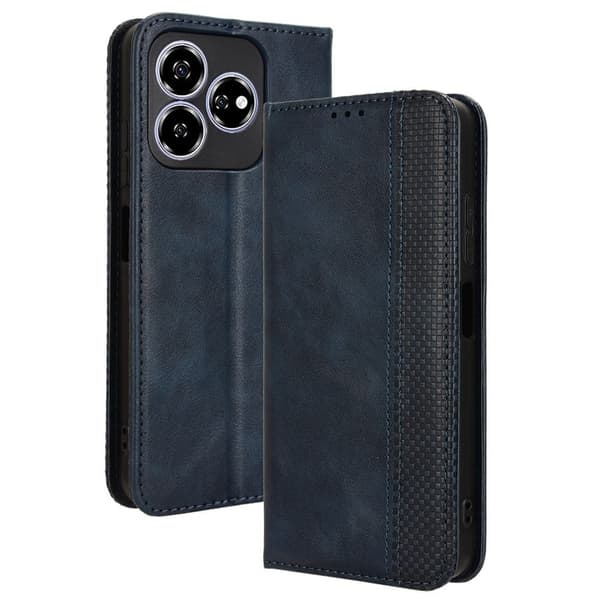 Bofink Vintage läder ZTE Axon 60 fodral - Blå Blå