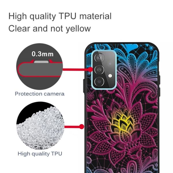 Imagine Samsung Galaxy A52 5G Etui - Lace Blomst Multicolor