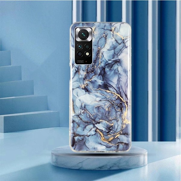 Marble Xiaomi Redmi Note 11s / Redmi Note 11 Etui - Grå Silver grey