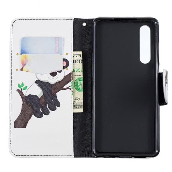 Huawei P30 Skinnetui Med Mønster - Sovende Panda Multicolor