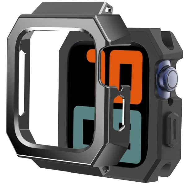 AHASTYLE Apple Watch SE 2022 (44mm) cover i rustfrit stål - Sort Black