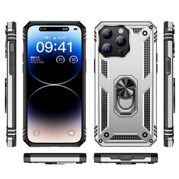 Bofink Combat iPhone 15 Pro Max Etui - Sølv Silver grey