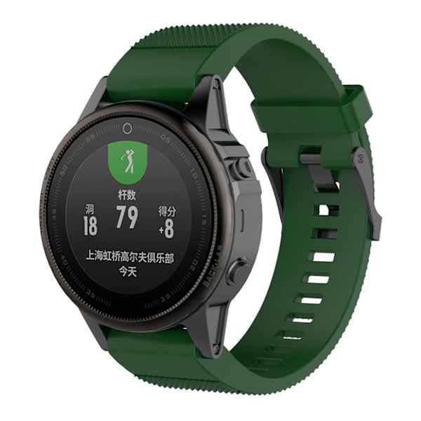 Garmin Fenix 5S erstatnings urrem i silikone med tekstureret overfalde - Grøn Green
