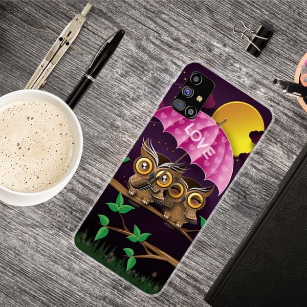 Deco Samsung Galaxy M51 Etui - Ugler Multicolor