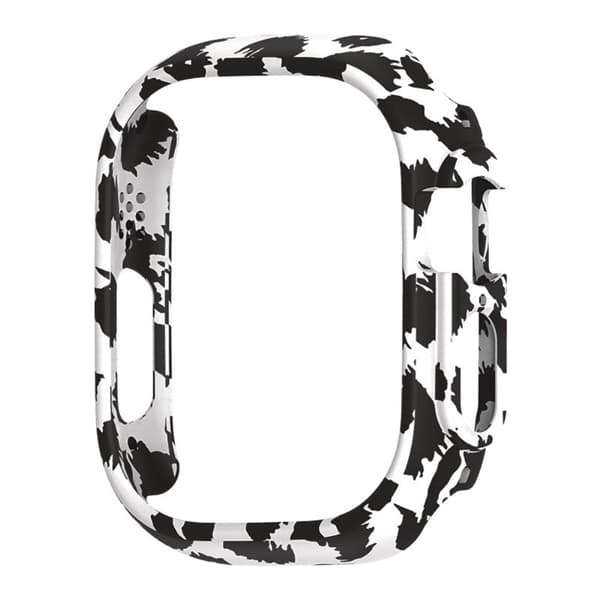 Apple Watch Ultra elektropläteringsskydd - Vitt Leopardtryck Vit