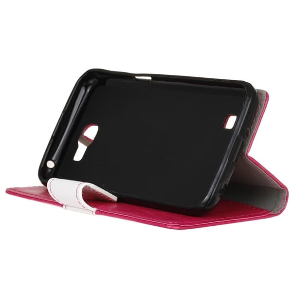 Arnoldi Crazy Horse PU Lær Lommeboketui for LG K4 - Rosa Pink