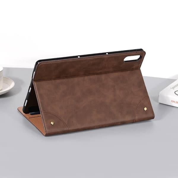 Lenovo Tab P11 Pro Matte Lær Flippetui - Brun Brown