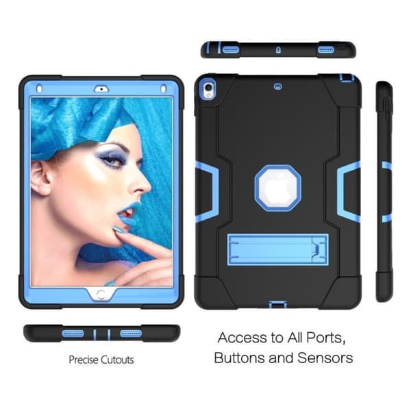 iPad Air (2019) støtsikker hybrid deksel - Sort / baby blå Blue