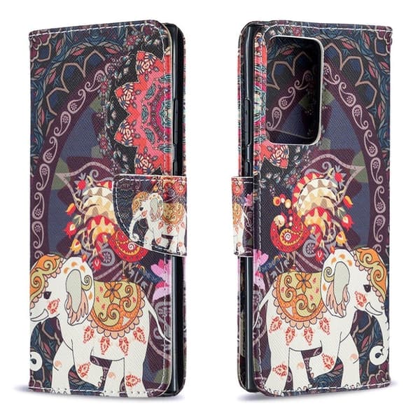 Wonderland Samsung Galaxy Note 20 Ultra Flippetui - Elefant Multicolor