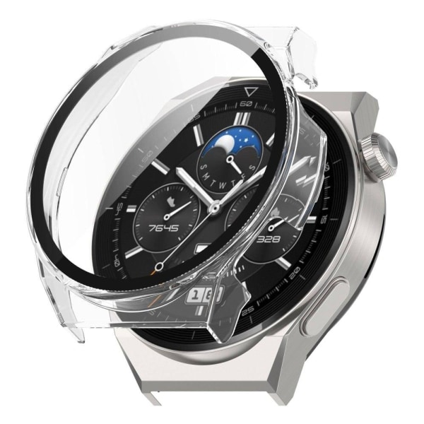 Huawei Watch GT 3 Pro 46mm cover with tempered glass screen prot Transparent