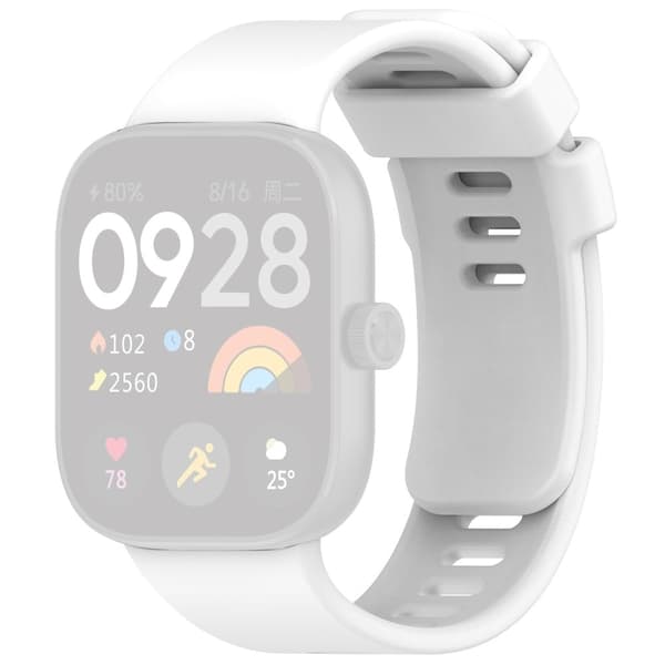 Xiaomi Redmi Watch 4 Silikone urrem Justerbar håndledsrem - Hvid White