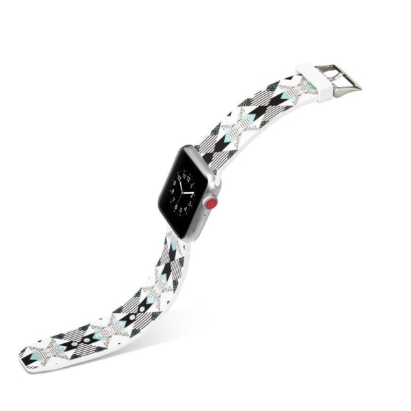 Apple Watch Series 5 40mm camouflage silikone Urrem - Sort og Bl Black
