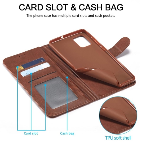 LC.IMEEKE Samsung Galaxy A82 5G flip etui - Brun Brown