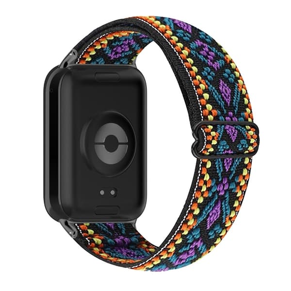 Xiaomi Smart Band 8 Pro Nylon punottu kellohihna Nopea vapautus Elastinen kellonauha - Violetti Multicolor