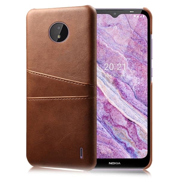 Nokia C10 skal med korthållare - Brun Brun