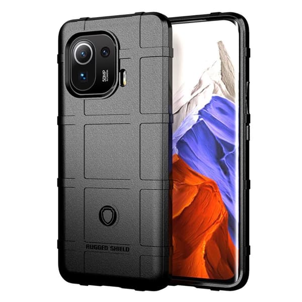 Rugged Shield Xiaomi Mi 11 Pro kotelot - Musta Black