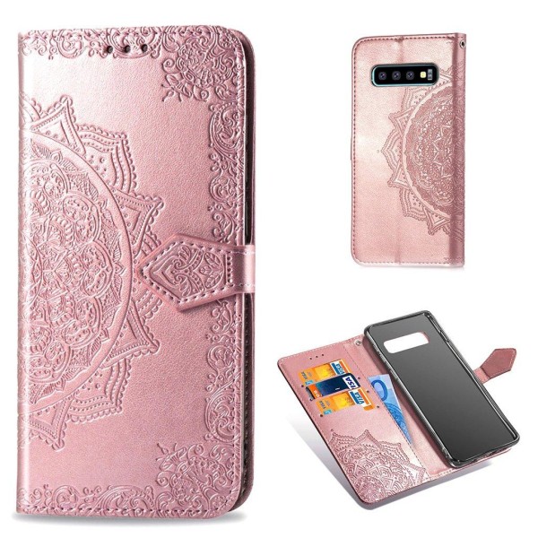 Mandala Samsung Galaxy S10 Plus kotelot - Ruusukulta Pink