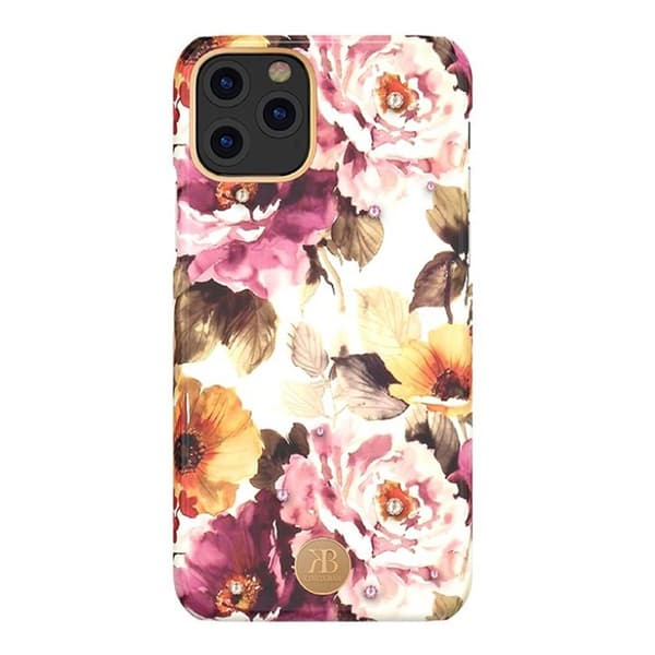 Kingxbar iPhone 11 Pro Max Blossom Swarovski Veske - Peony White