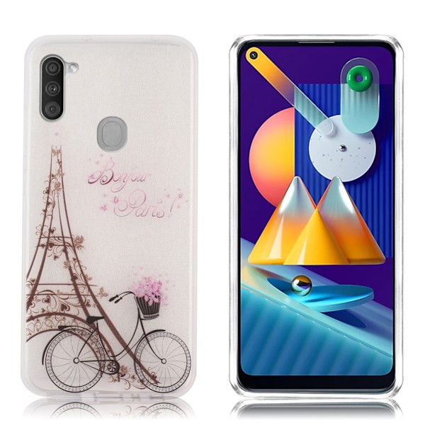 Deco Samsung Galaxy M11 kuoret - Eiffel Torni ja Pyörä Multicolor