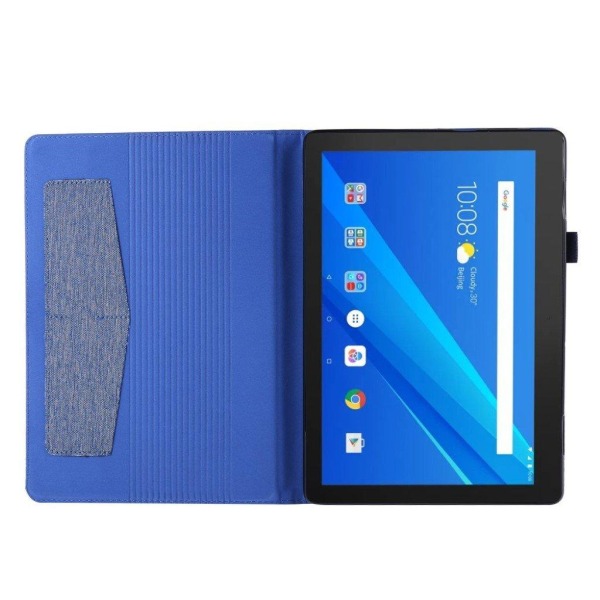 Lenovo Tab M10 cloth leather flip case - Blue Blå