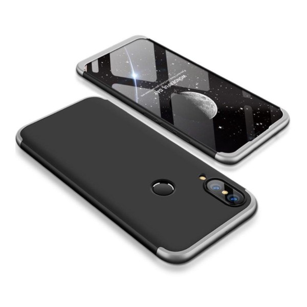 GKK Huawei P20 Lite detachable 3-piece matte case - Silver / Bla multifärg