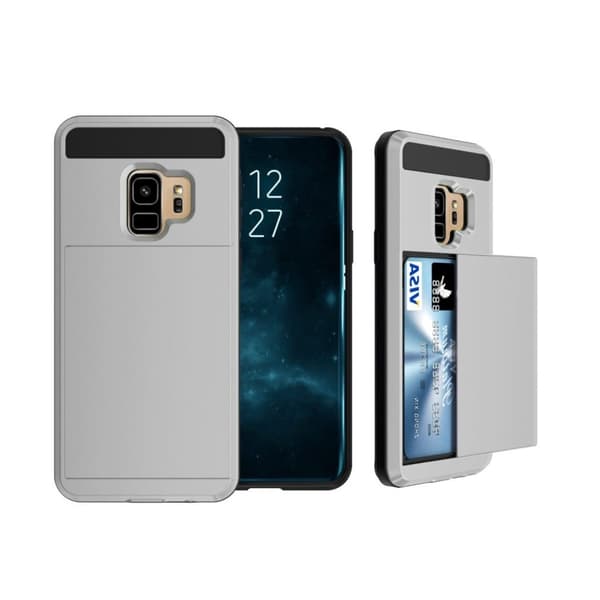 Samsung Galaxy S9 Deksel laget av plastikk og silikon - Grå Silver grey