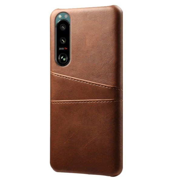 Dual Card case Sony Xperia 5 III - Brun Brown