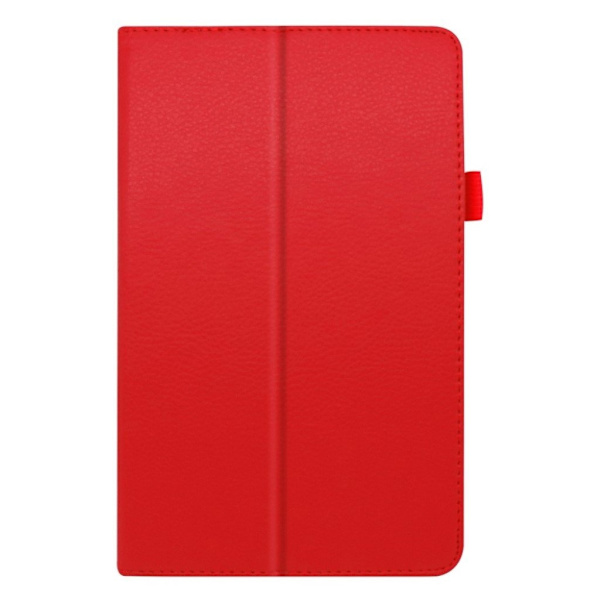 Lenovo Tab M8 Litchi Lær Flippetui - Rød Red