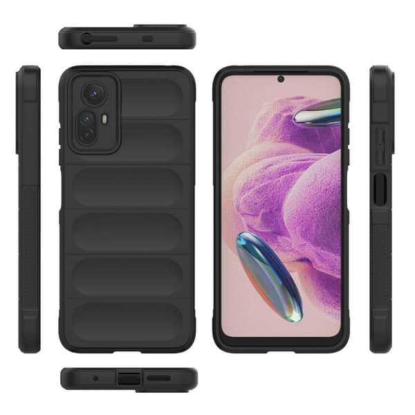 Pehmeä kahva muotoiltu kuori Xiaomi Redmi Note 12S - Tummanharmaa Silver grey