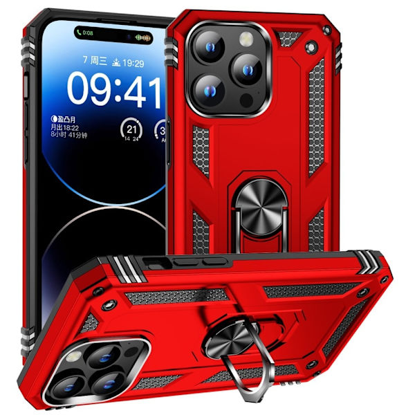 Bofink Combat iPhone 15 Pro skal - Röd Röd