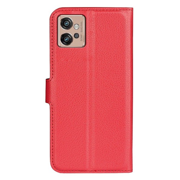 Klassisk Motorola Moto G32 Flip Etui - Rød Red