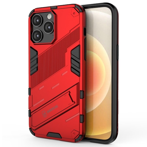 Stødsikkert hybridcover med et moderne touch til iPhone 14 Pro - Rød Red