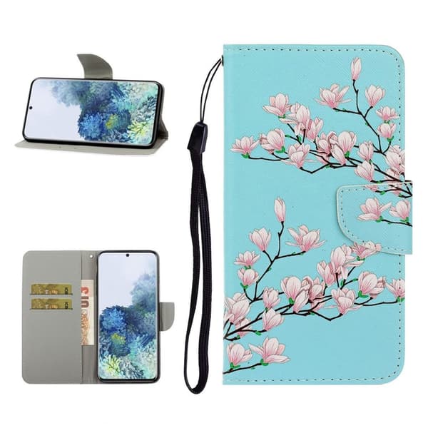 wonderland Samsung Galaxy S21 Ultra flip etui - blomster Pink