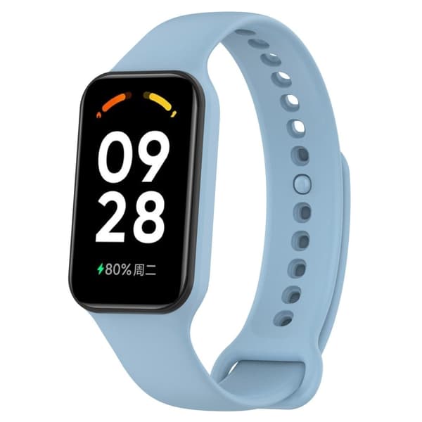 Xiaomi Smart Band 8 Active / Redmi Band 2 Flexibelt klockarmband Ersättningsarmband med klockfodral - Himmelsblå Blå