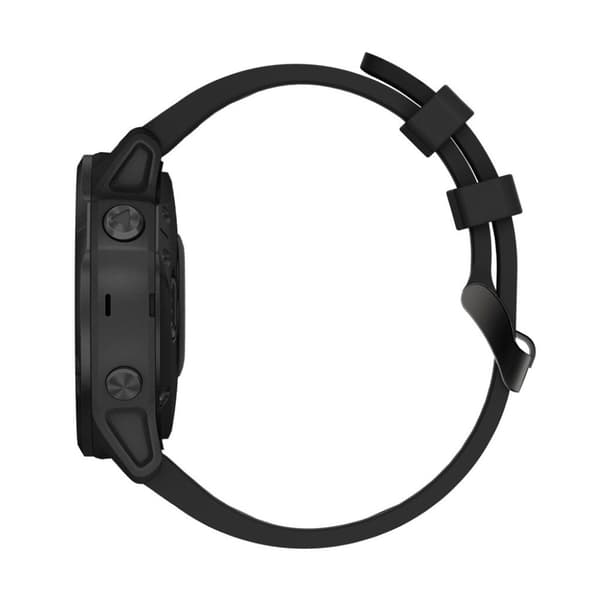 Garmin Fenix 6S silikoninen kellonauha - Musta Black