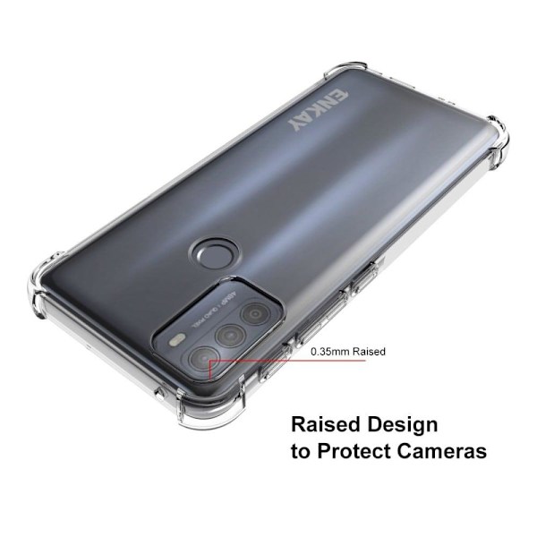 ENKAY klart faldsikkert etui til Motorola Moto G50 Transparent