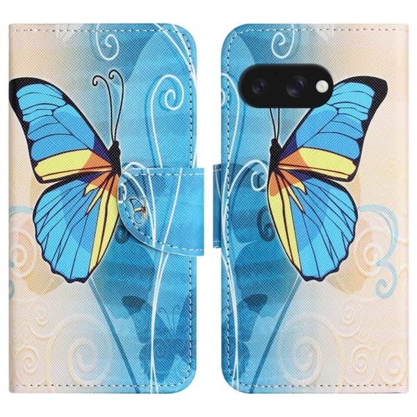 Wonderland Google Pixel 9a flip kuoret - Perhonen Blue