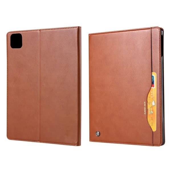 iPad Air (2020) hållbar läder flip fodral - brun Brun