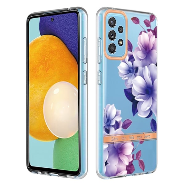 Supertunt och tåligt mjukpärmfodral för Samsung Galaxy A52s 5G / A52 5G / A52 - Lila Begonia Lila