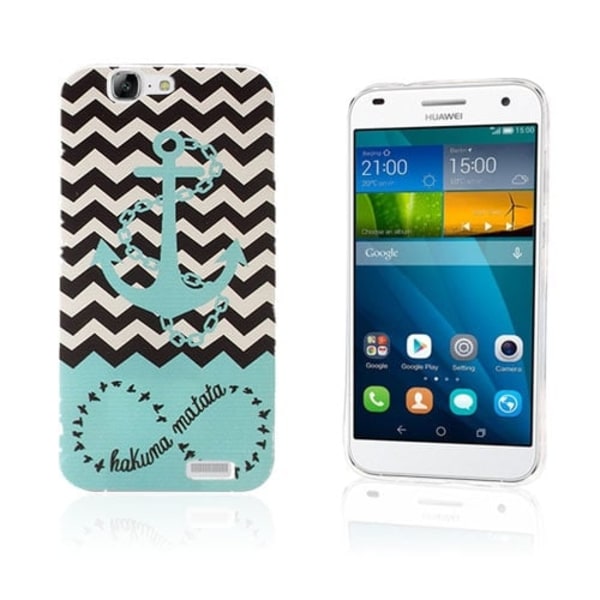 Westergaard Huawei Ascend G7 Kuori - Ankkuri Ja Chevron Raidat Multicolor