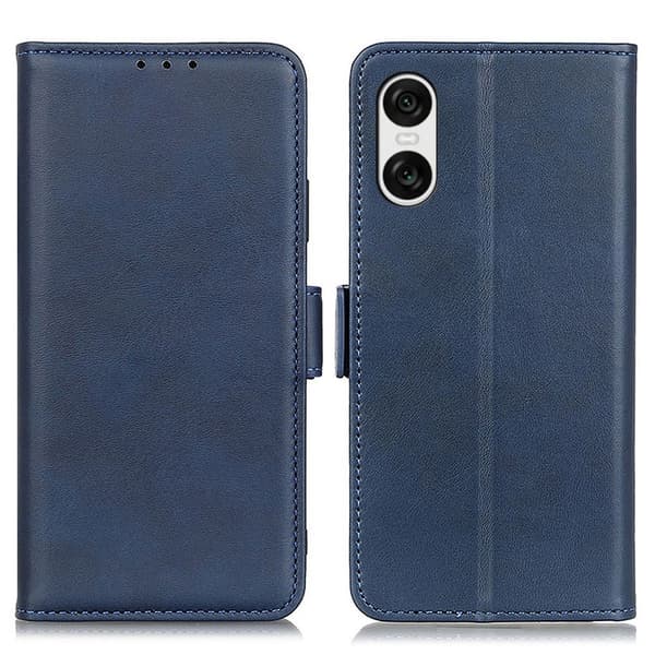 Sony Xperia 10 VI nahkainen lompakokkotelo - Sininen Blue