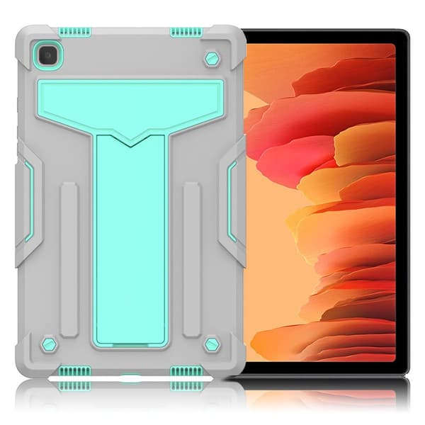 Samsung Galaxy Tab A7 10.4 (2020) stødsikker silikone etui - grå / cyan Silver grey