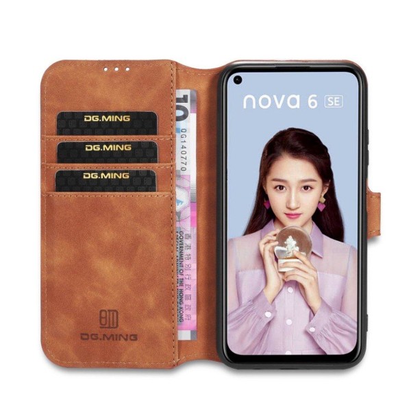 DG.Ming Retro Huawei P40 Lite / Huawei Nova 6 SE fodral - Brun Brun