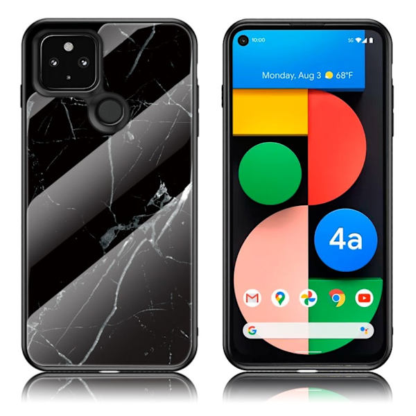 Fantasy marmor Google Pixel 4a 5G cover - sort marmor Black