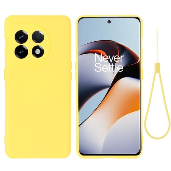 Matte Liquid silikone cover til OnePlus 11R / OnePlus Ace 2 - Gul Yellow
