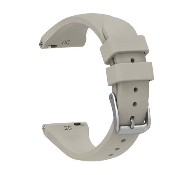 20 mm universal klockarmband i silikon - Grå Silvergrå