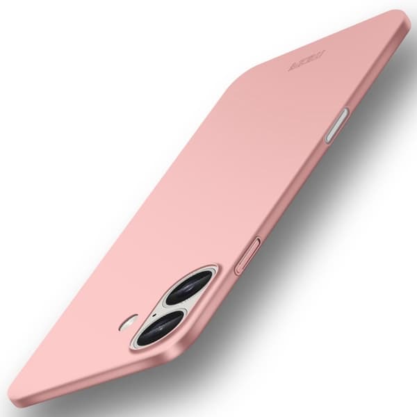 MOFI iPhone 16 Plus slim shield kotelot - Ruusukulta Pink