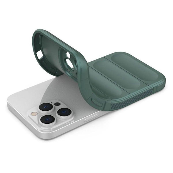 Mjukt greppformat iPhone 14 Pro skal - Grön Grön